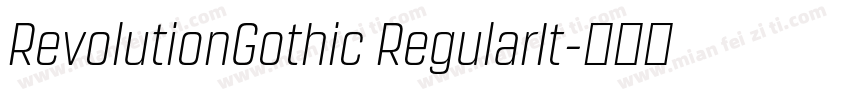 RevolutionGothic RegularIt字体转换